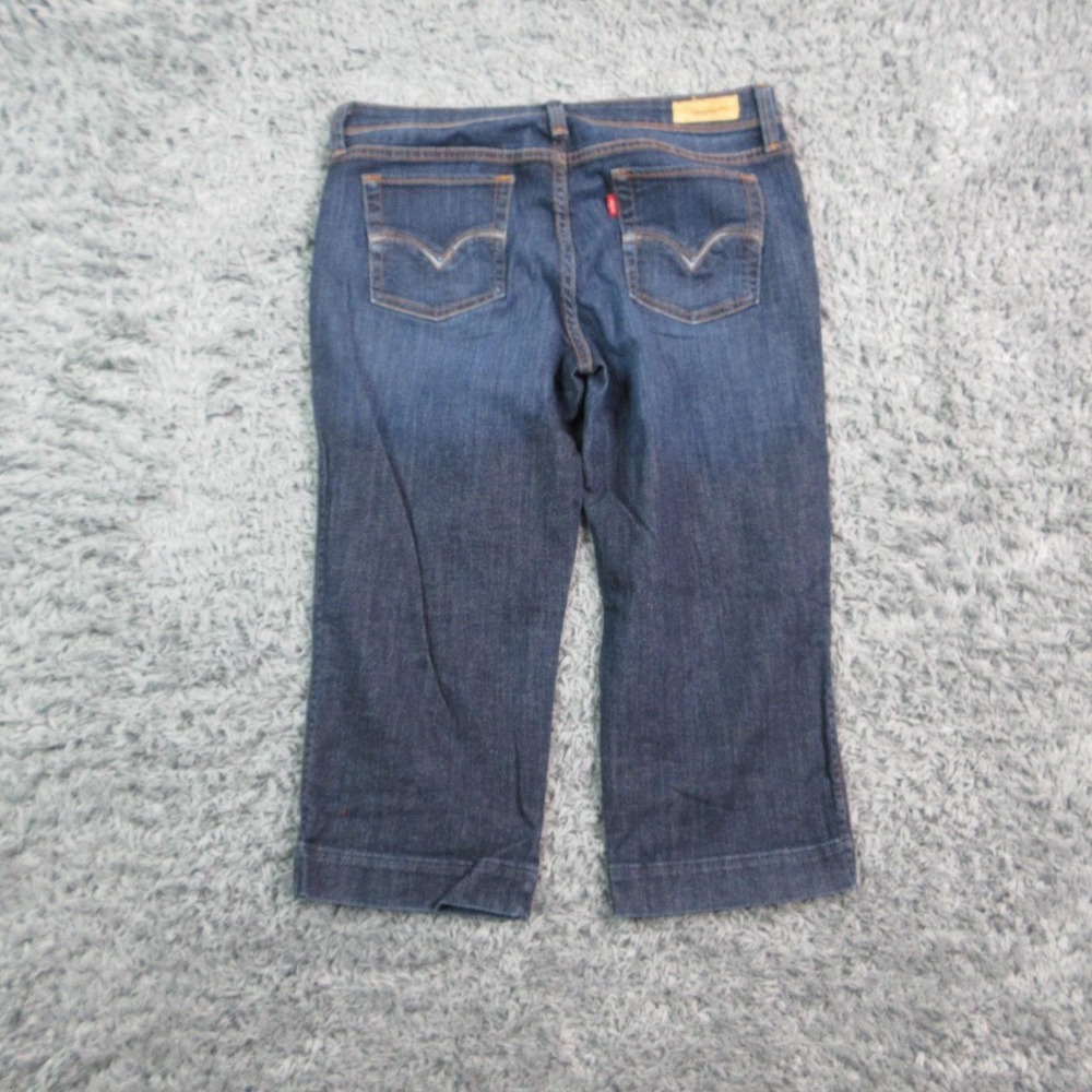 Levi's Jeans Womens 10 Blue 545 Capri Relaxed Stretch Cuffed Mid Rise 32x19.5* - Picture 14 of 16